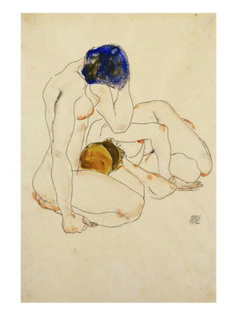 Figure 3: Egon Schiele, <em>Zwei Freundinnen</em> (1912)